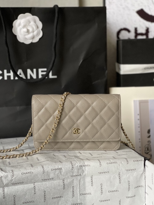 Chanel CF WOC Chain Wallet - Caviar Leather, Gold Hardware, 19x12.5x3cm 1 Chanel CF WOC Chain Wallet - Caviar Leather, Gold Hardware, 19x12.5x3cm