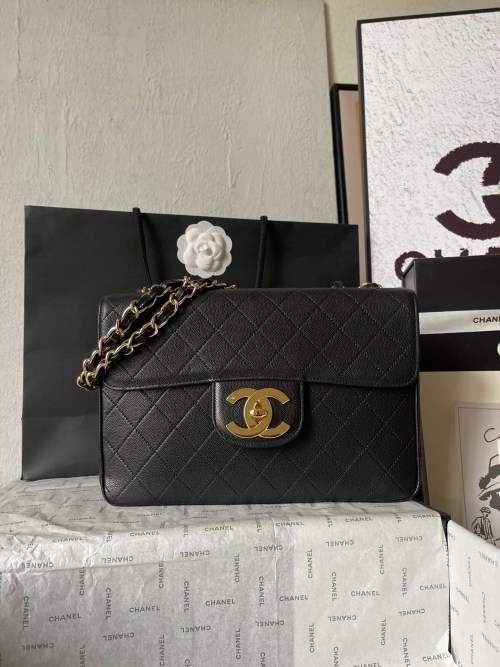 Chanel Classic Flap Bag Large Size with Gold Hardware, A Timeless Icon 1 Chanel Classic Flap Bag Large Size with Gold Hardware, A Timeless Icon