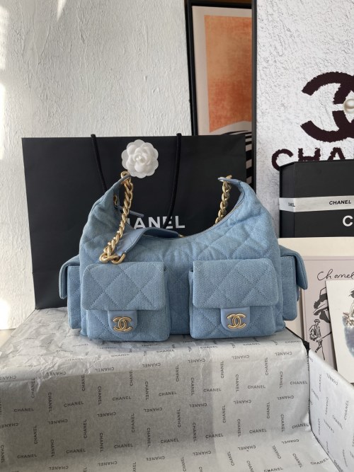 Chanel Denim Hobo Bag AS5302 - Stylish, Roomy, and Vintage-Inspired 1 Chanel Denim Hobo Bag AS5302 - Stylish, Roomy, and Vintage-Inspired