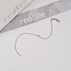 【Redline新款拼色手链】7小钻黄金拼白金手链 【纯银精工版➕厚金电镀】7颗小钻+18k黄金白金色相结合,采用925 【Redline新款拼色手链】7小钻黄金拼白金手链 【纯银精工版➕厚金电镀】7颗小钻+18k黄金白金色相结合,采用925