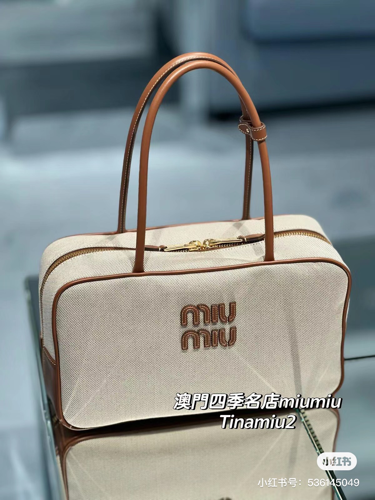 MiuMiu Bags Briefcase Canvas Cowhide Summer Collection Vintage