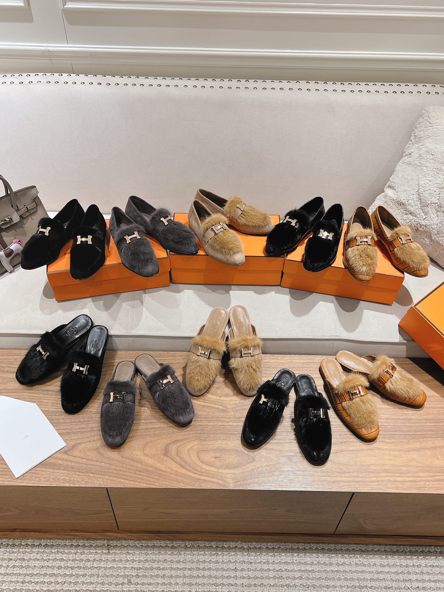 NO:479134,Circle of the Autumn and Winter mink hair color cards, updated one after another, half drag19860909秋冬系水貂毛列色卡喜欢的圈出来 陆续更新,半拖,Women's Shoes