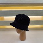 Prada Hats Bucket Hat Embroidery
