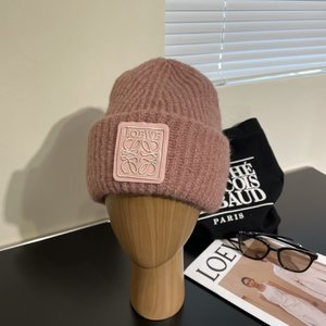 Loewe Hats Knitted Hat Unisex Cashmere Knitting Fashion