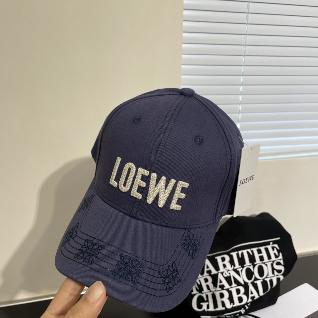 罗意威Loewe新款棒球帽简约刺绣经典logo质感超级赞精致大牌范女神必备神器情侣款