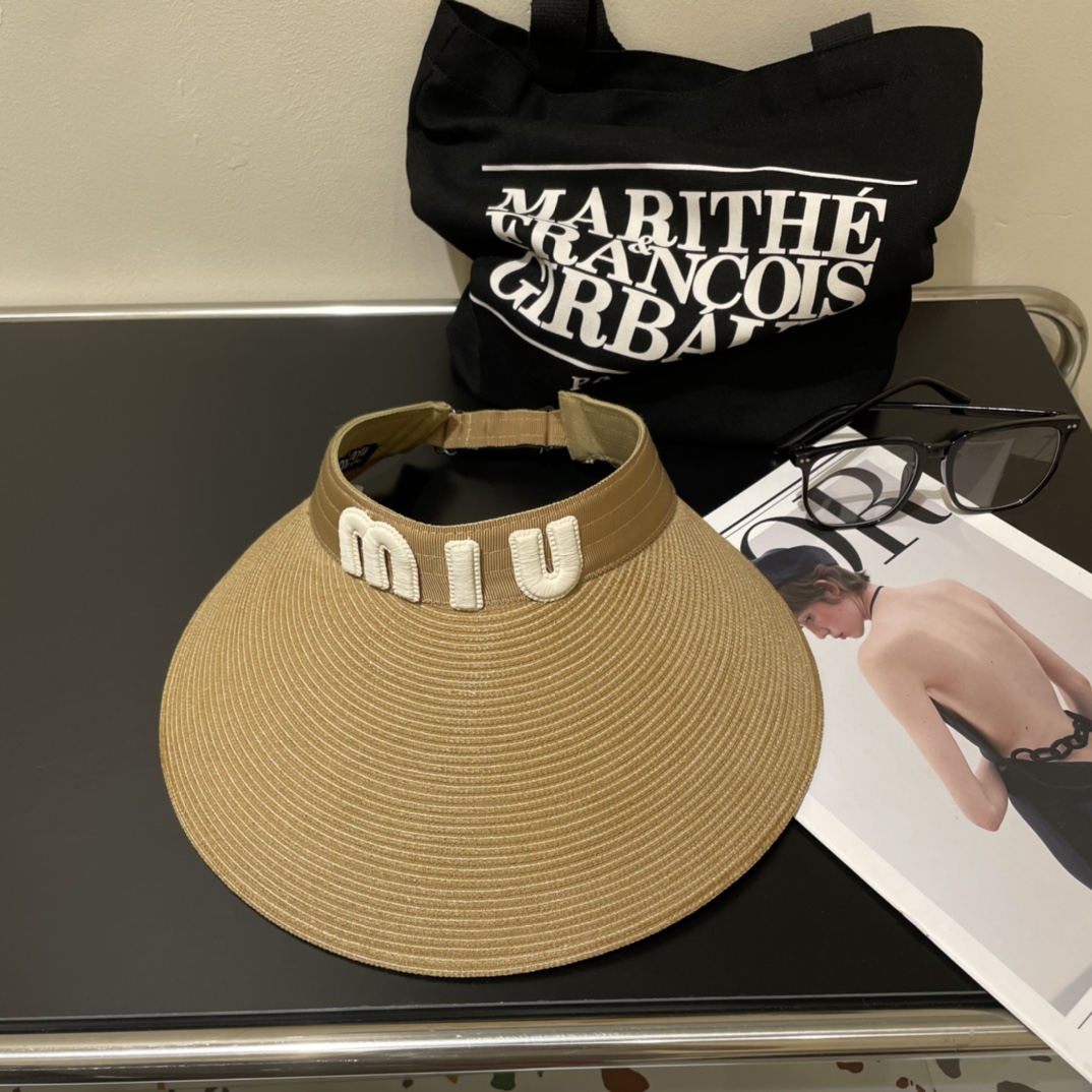 Réplica al por mayor
 MiuMiu Sombreros Sombrero de copa vacío Colección de verano