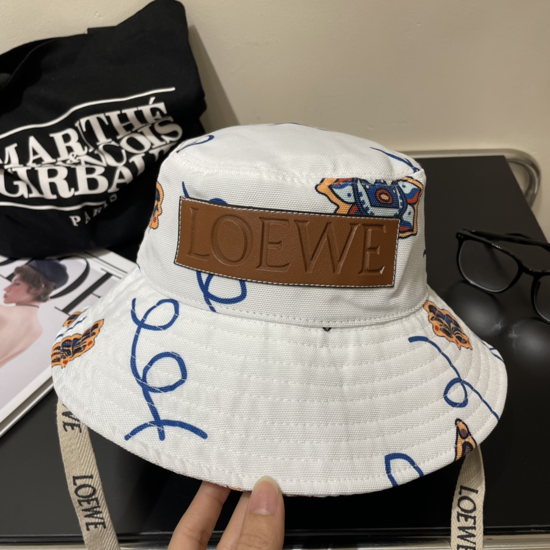 
罗意威 Lowewe🌸 日本代购虞书欣同款渔夫帽罗家盆帽睡莲人鱼明星王一博遮阳沙滩帽