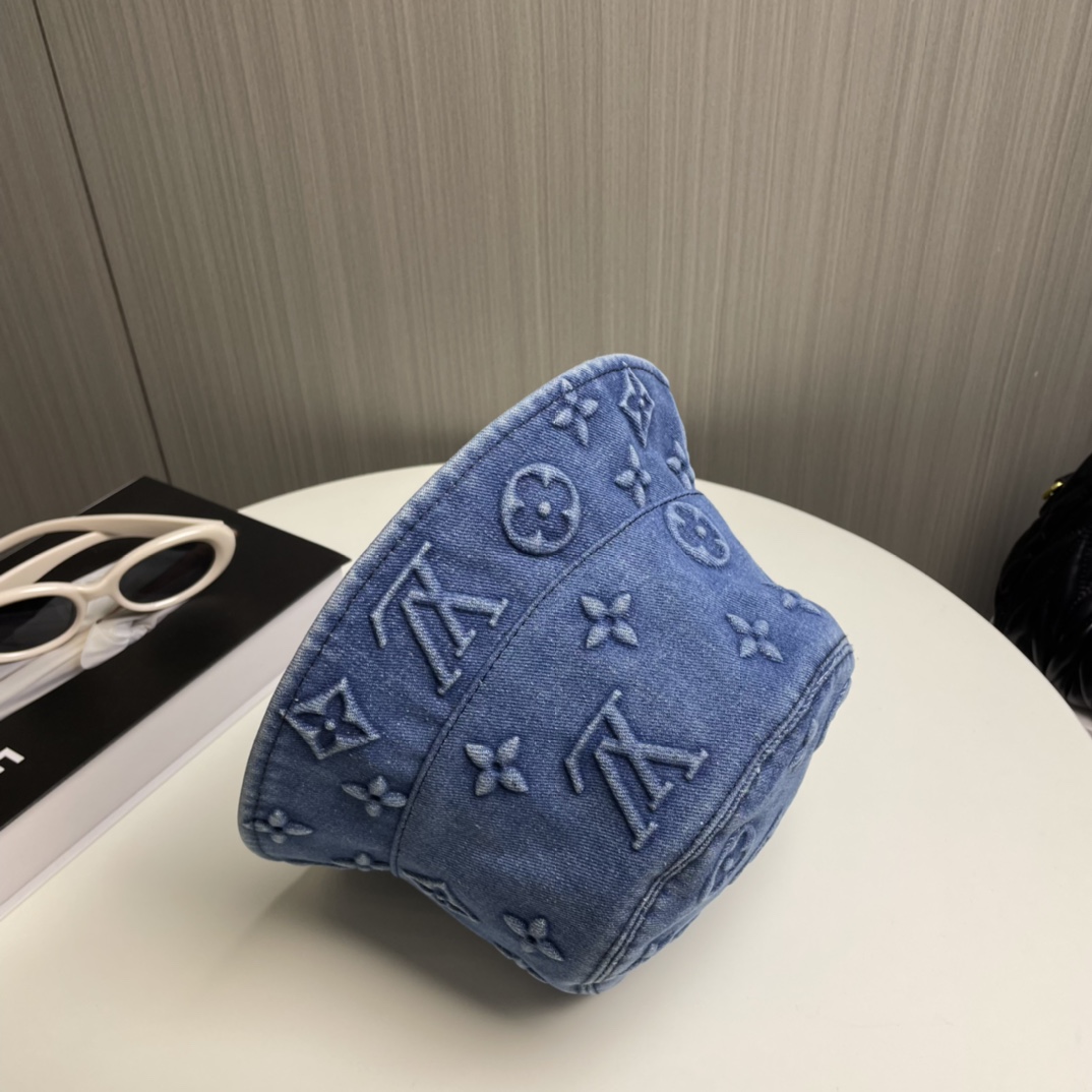 LV路易威登官网同步高版本新款牛仔渔夫帽火爆技术升级洗水牛仔风街头风十足更符合现在时尚小哥哥小姐姐的st