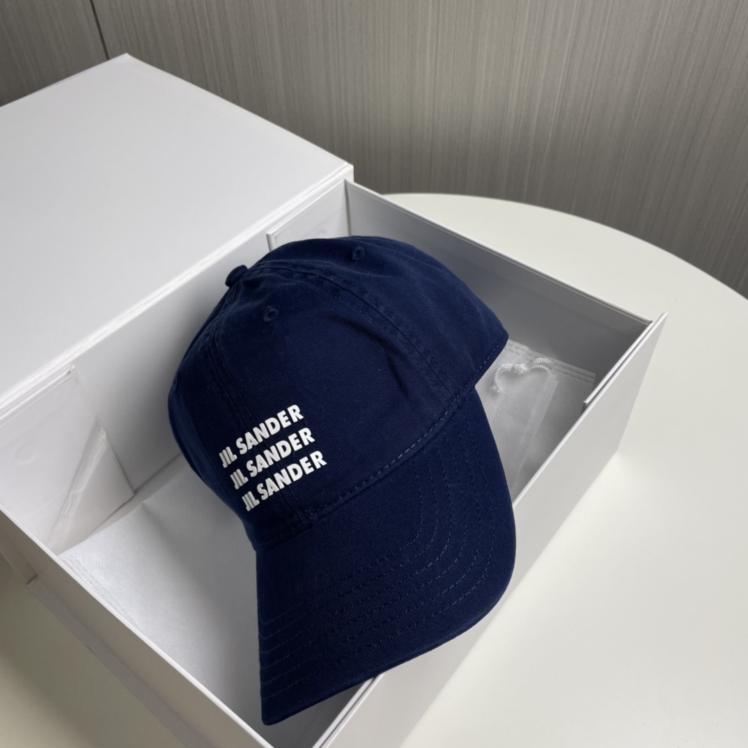 Minimalist Pure Cotton Baseball Cap by Jil Sander with Colored Eye Detail - 图片 8