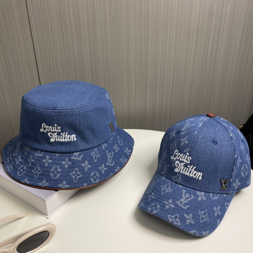 
🧢LV路易威登🧢 官网高版出货，刺绣字母渔夫帽，非常经典的经典，流行的复古美，四季可用，出门必备，非常