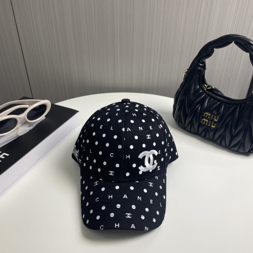 Chanel Hüte Baseballkappe Stickerei