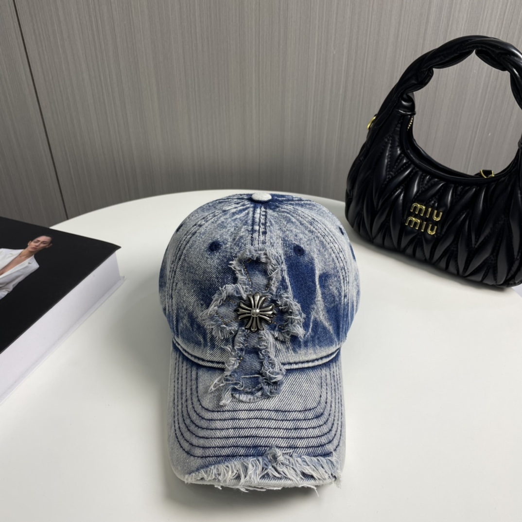 Chrome Hearts Hats Baseball Cap Unisex Denim Casual