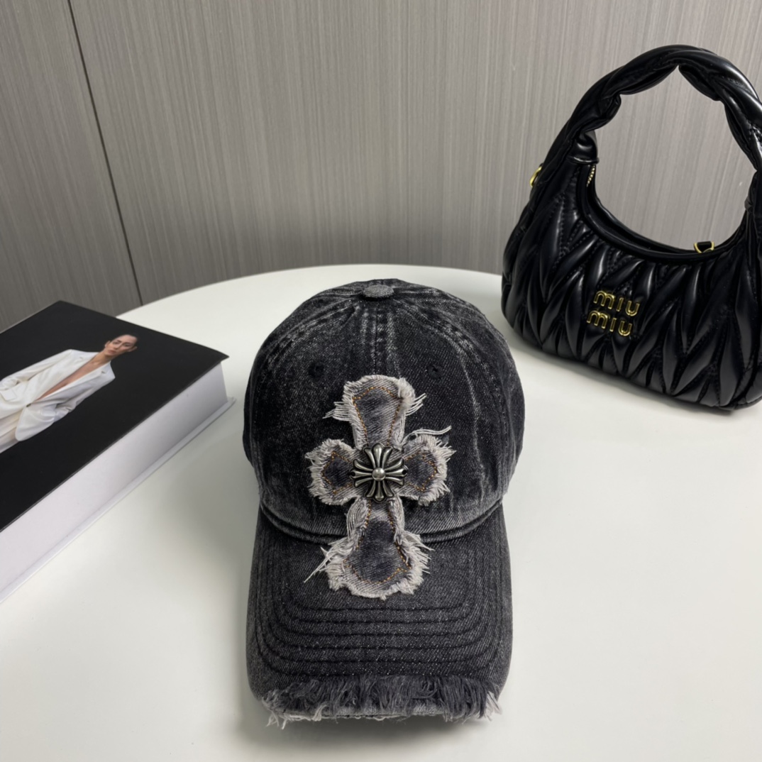 Chrome Hearts Hats Baseball Cap Cheap Wholesale
 Unisex Denim Casual