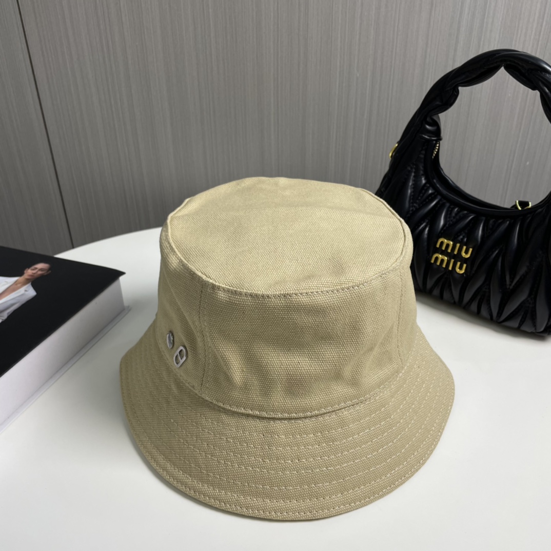 Hermes Hats Bucket Hat Polishing Women Canvas Cotton