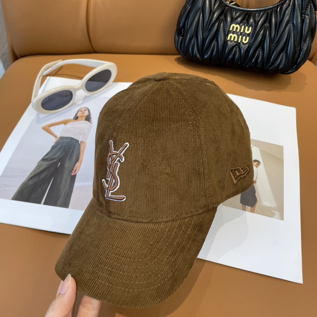 YSL St. Roland Letter Embroidered Baseball Cap: Simple Leisure Cowboy Style Hat - 图片 2