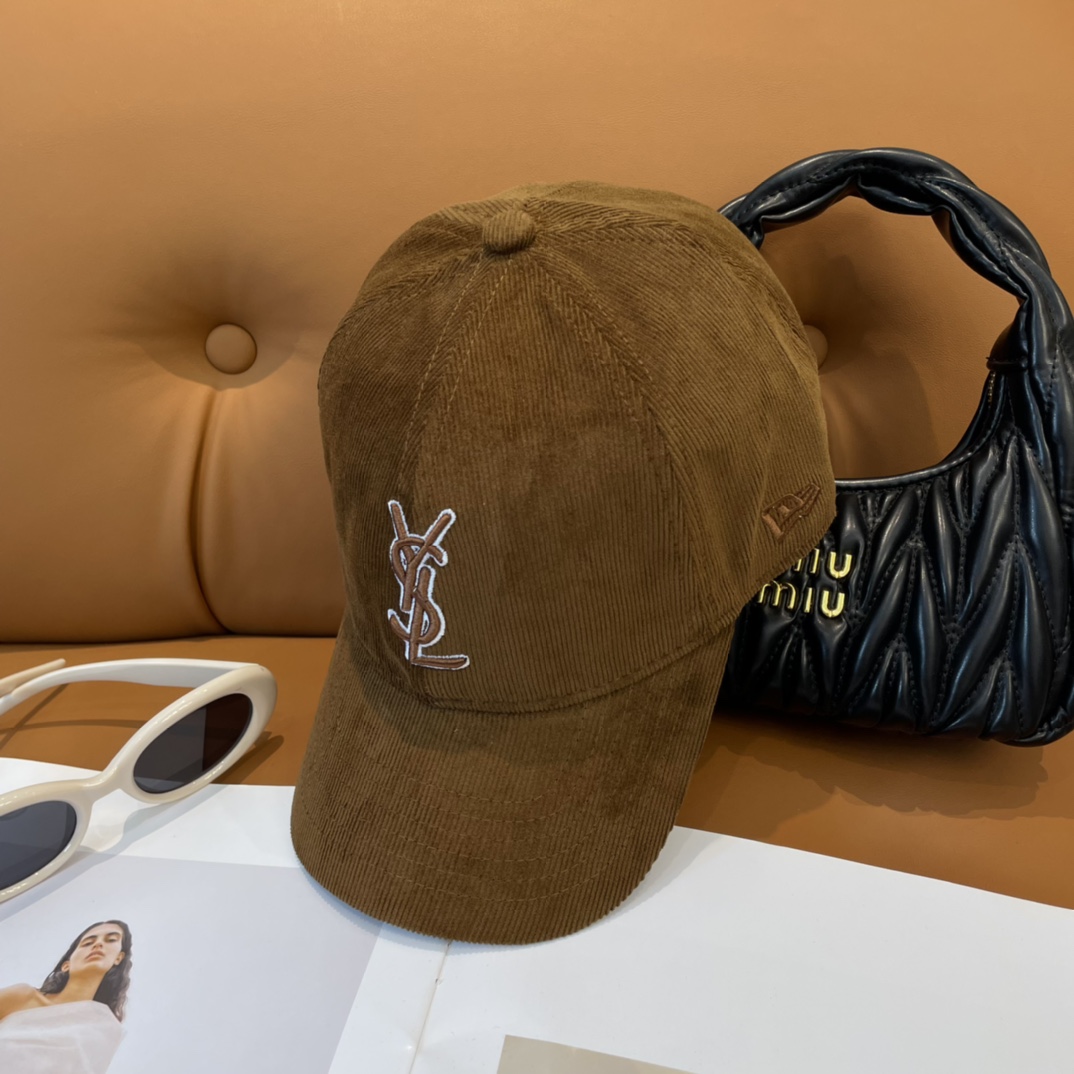 YSL St. Roland Letter Embroidered Baseball Cap: Simple Leisure Cowboy Style Hat - 图片 5
