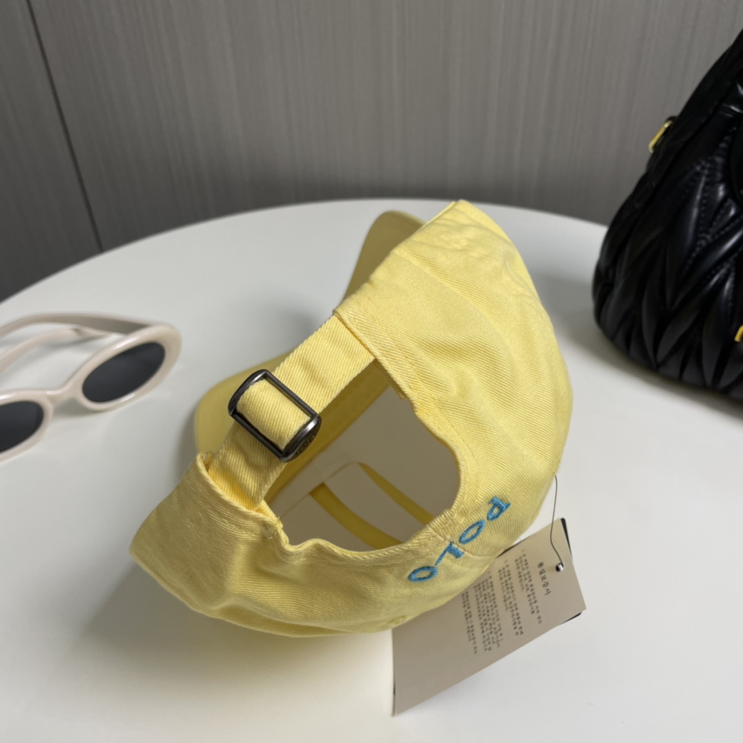 Polo Ralph Lauren Classic Embroidered Baseball Cap, Sun Hat, Yellow, Cotton 4 i1728827310 4223 2