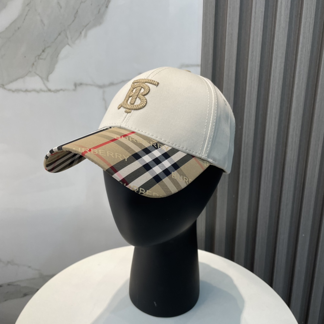 巴宝莉BURBERRY️官网同步上线韩版新款英伦风定制款1:1原单品质男女通用棒球帽提花美邦工艺地质面料