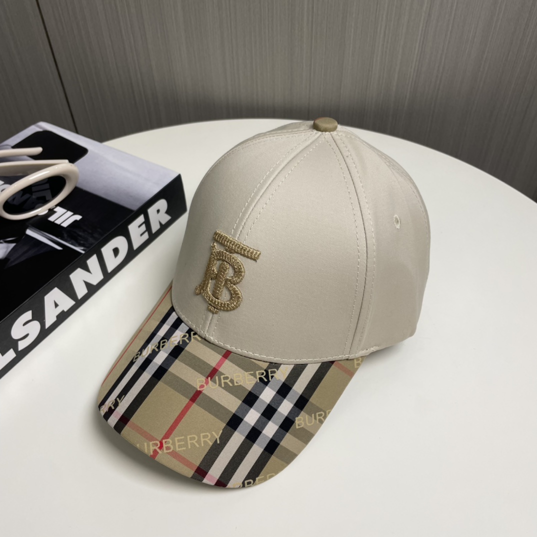 巴宝莉BURBERRY️官网同步上线韩版新款英伦风定制款1:1原单品质男女通用棒球帽提花美邦工艺地质面料