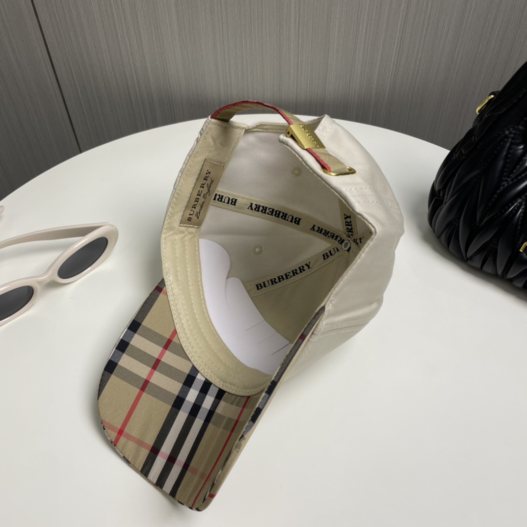 巴宝莉BURBERRY️官网同步上线韩版新款英伦风定制款1:1原单品质男女通用棒球帽提花美邦工艺地质面料