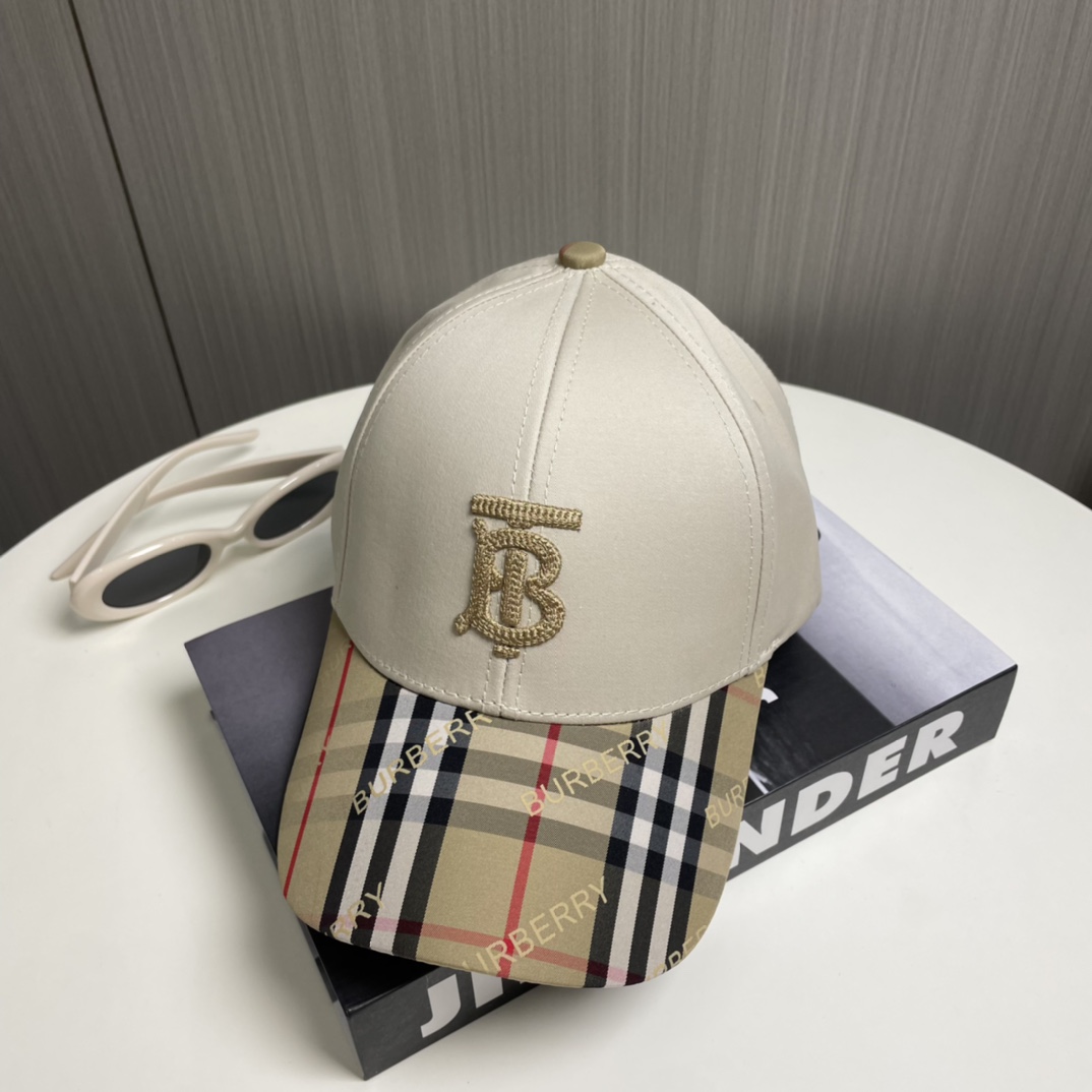 巴宝莉BURBERRY️官网同步上线韩版新款英伦风定制款1:1原单品质男女通用棒球帽提花美邦工艺地质面料