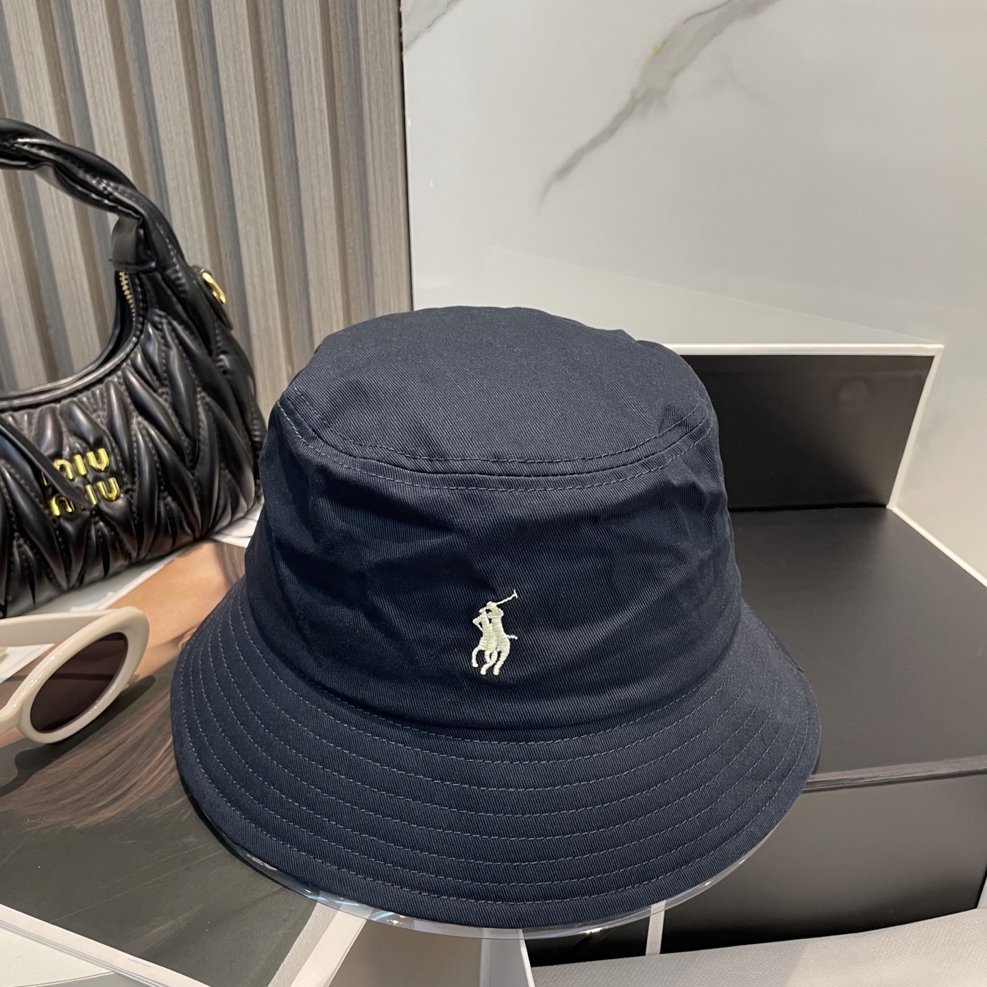 【配防尘袋】【保罗 POLO】最新宫殿经典刺绣渔夫帽,太阳帽,4D刺绣,釆用意大利进囗帆布,精工细做缝制