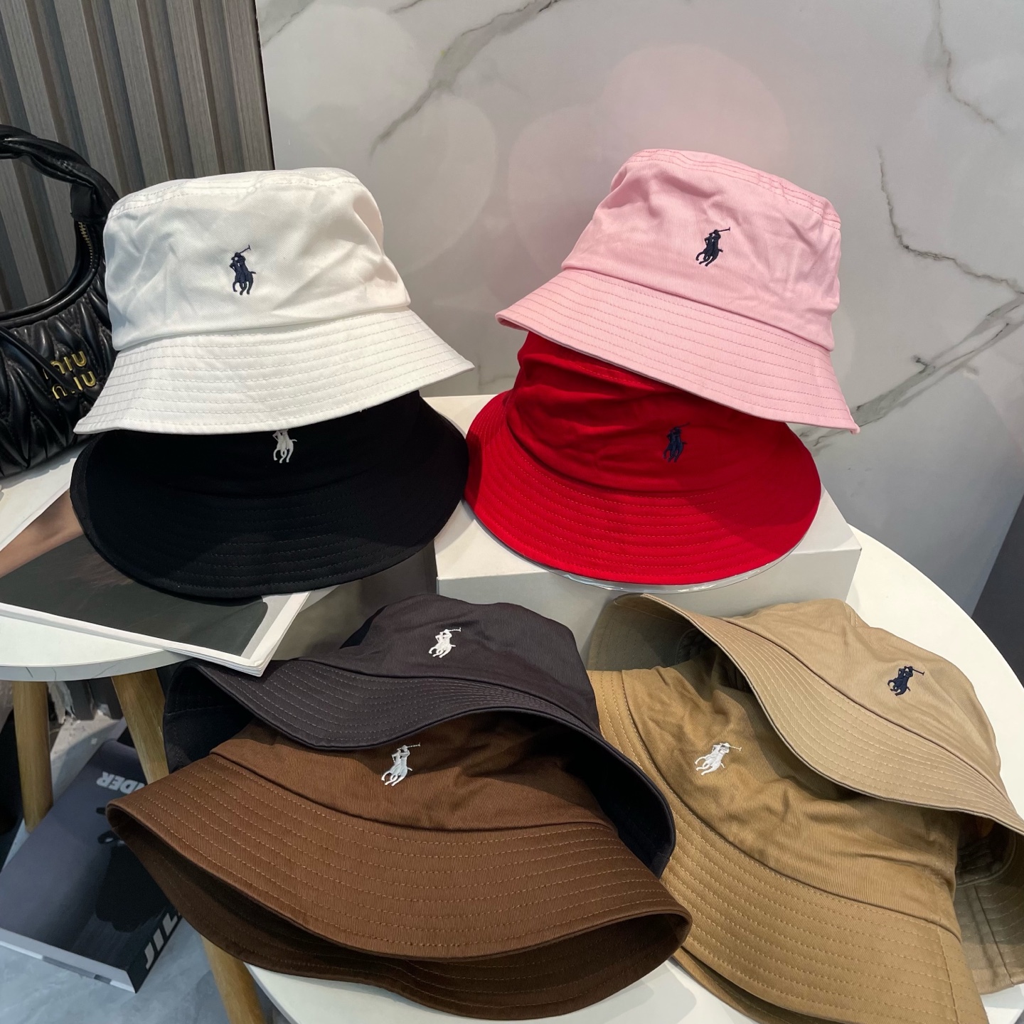 【配防尘袋】【保罗 POLO】最新宫殿经典刺绣渔夫帽，太阳帽，4D刺绣，釆用意大利进囗帆布，精工细做缝制