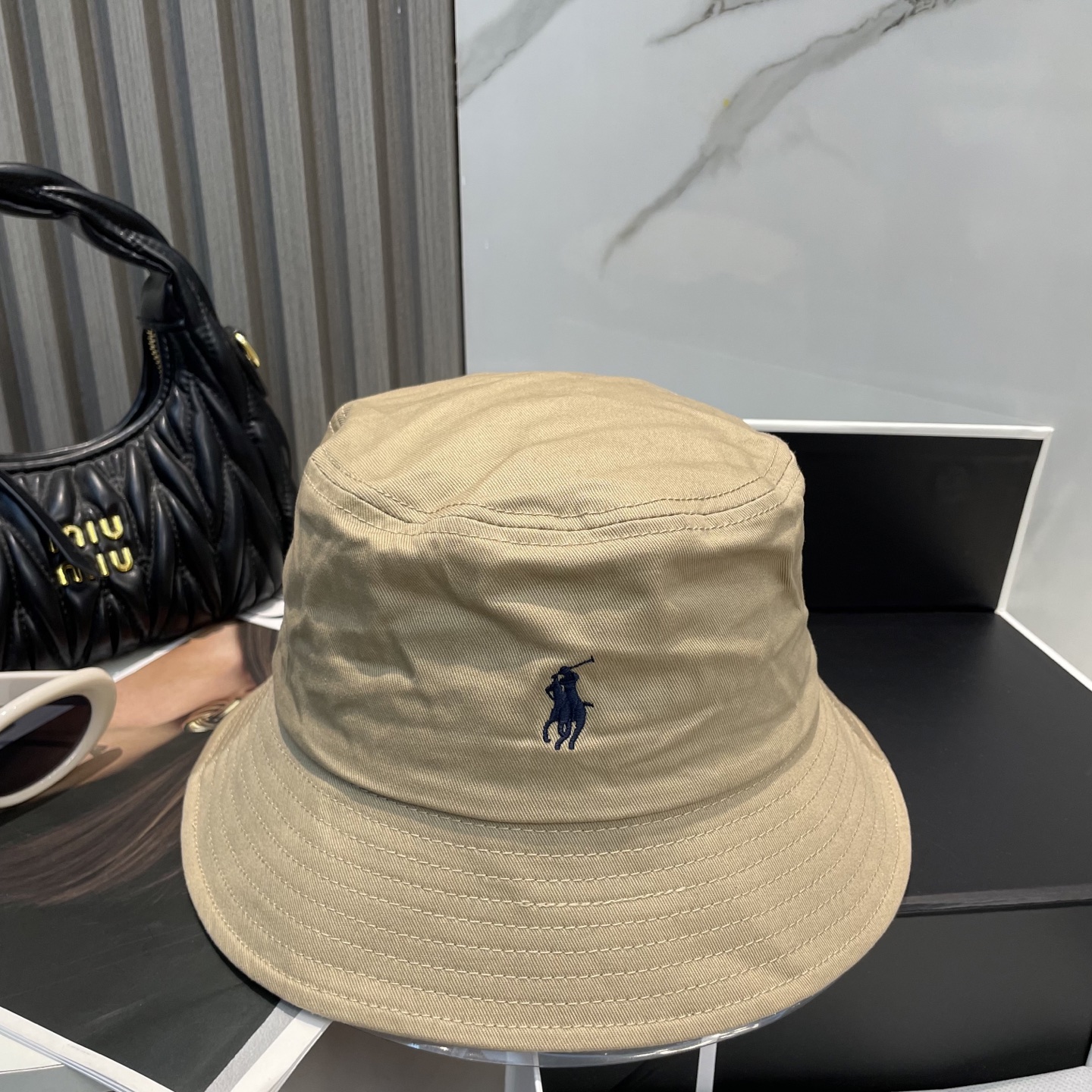 【配防尘袋】【保罗 POLO】最新宫殿经典刺绣渔夫帽 太阳帽，4D刺绣，釆用意大利进囗帆布，精工细做缝制