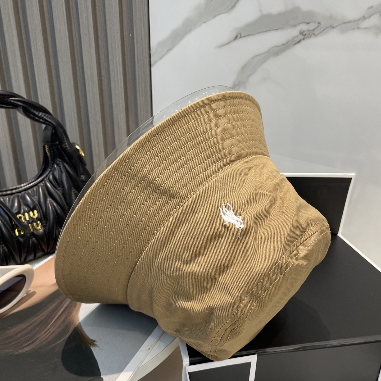 【配防尘袋】【保罗 POLO】最新宫殿经典刺绣渔夫帽  太阳帽，4D刺绣，釆用意大利进囗帆布，精工细做缝