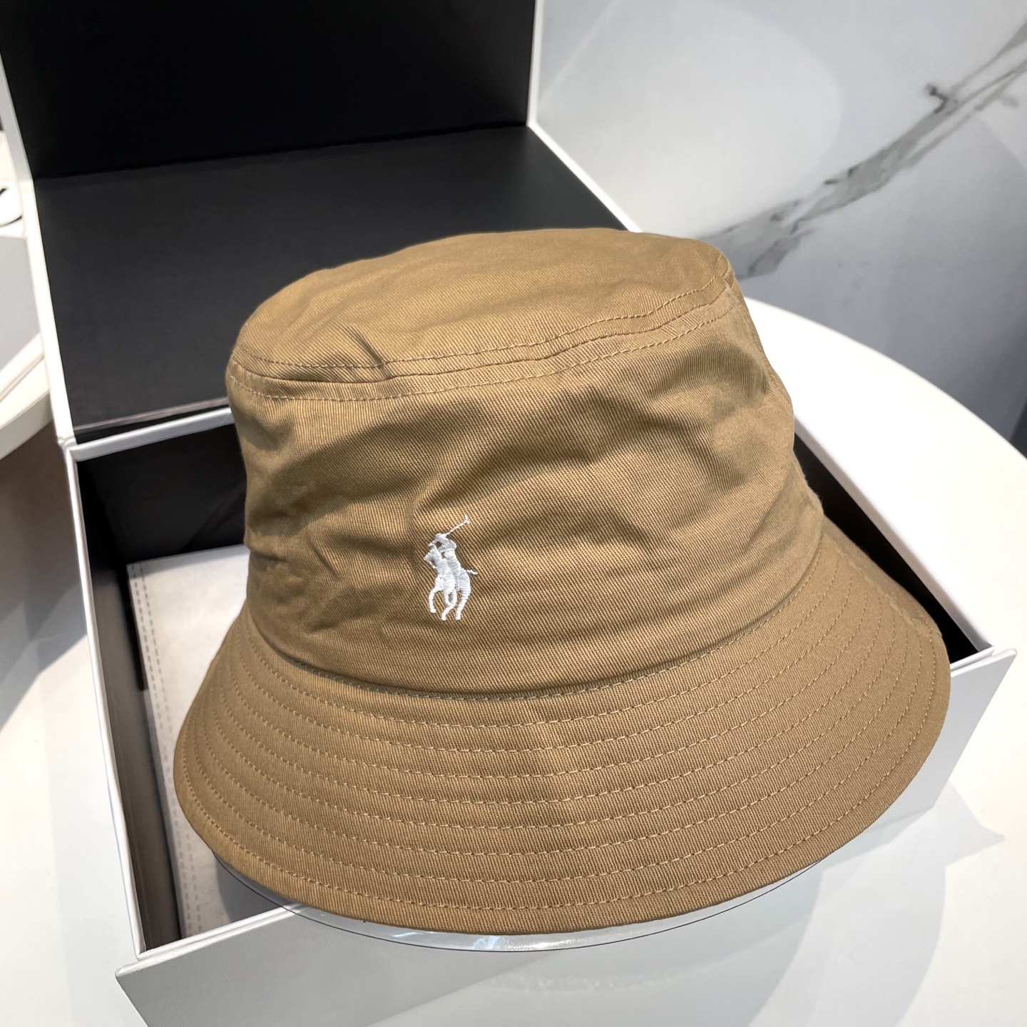 【配防尘袋】【保罗 POLO】最新宫殿经典刺绣渔夫帽  太阳帽，4D刺绣，釆用意大利进囗帆布，精工细做缝