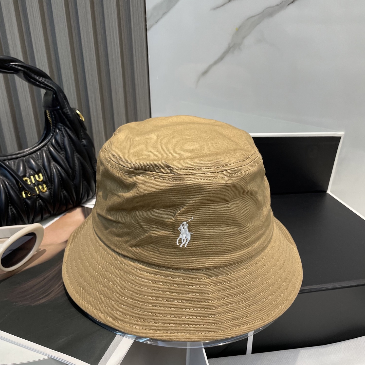 【配防尘袋】【保罗 POLO】最新宫殿经典刺绣渔夫帽  太阳帽，4D刺绣，釆用意大利进囗帆布，精工细做缝