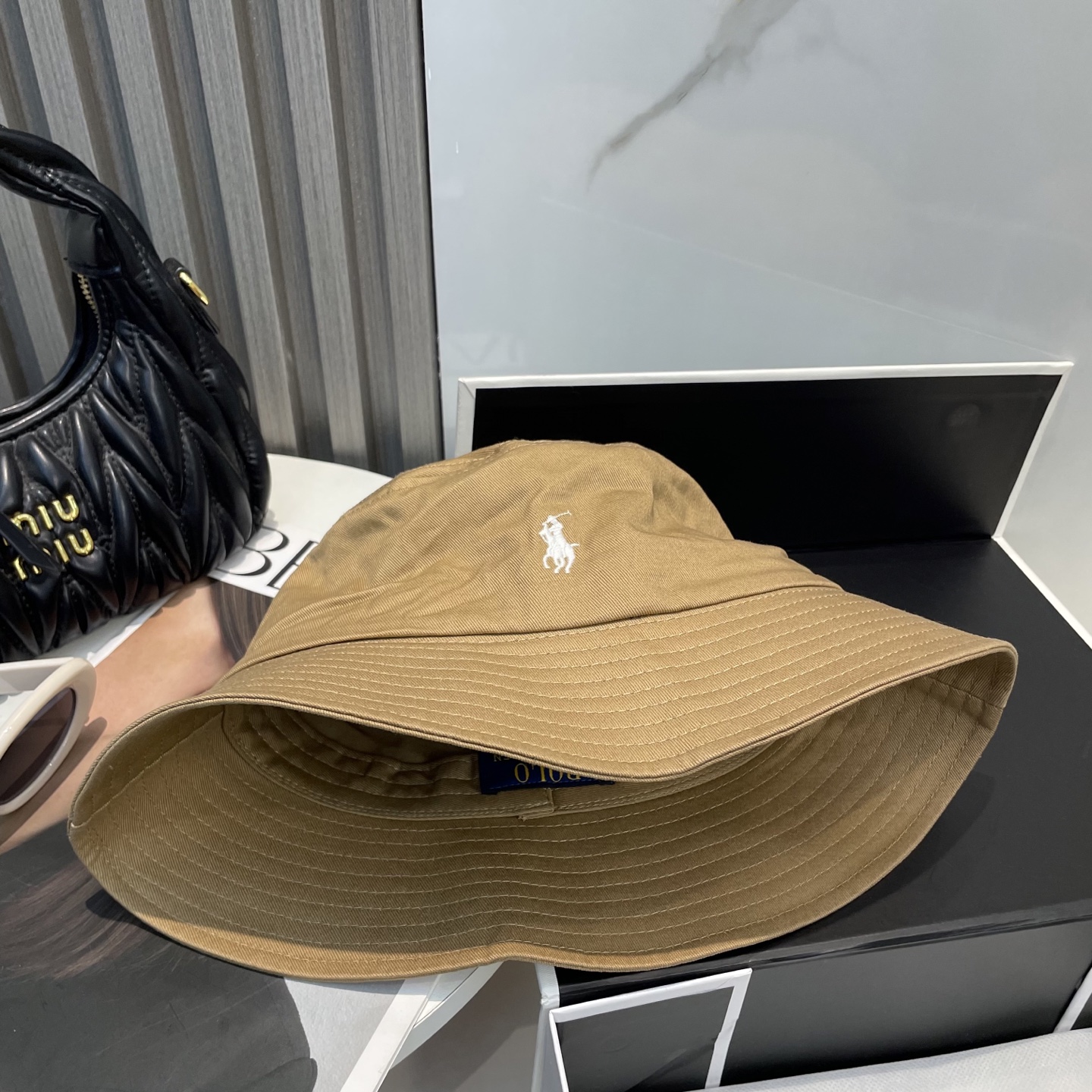 【配防尘袋】【保罗 POLO】最新宫殿经典刺绣渔夫帽  太阳帽，4D刺绣，釆用意大利进囗帆布，精工细做缝