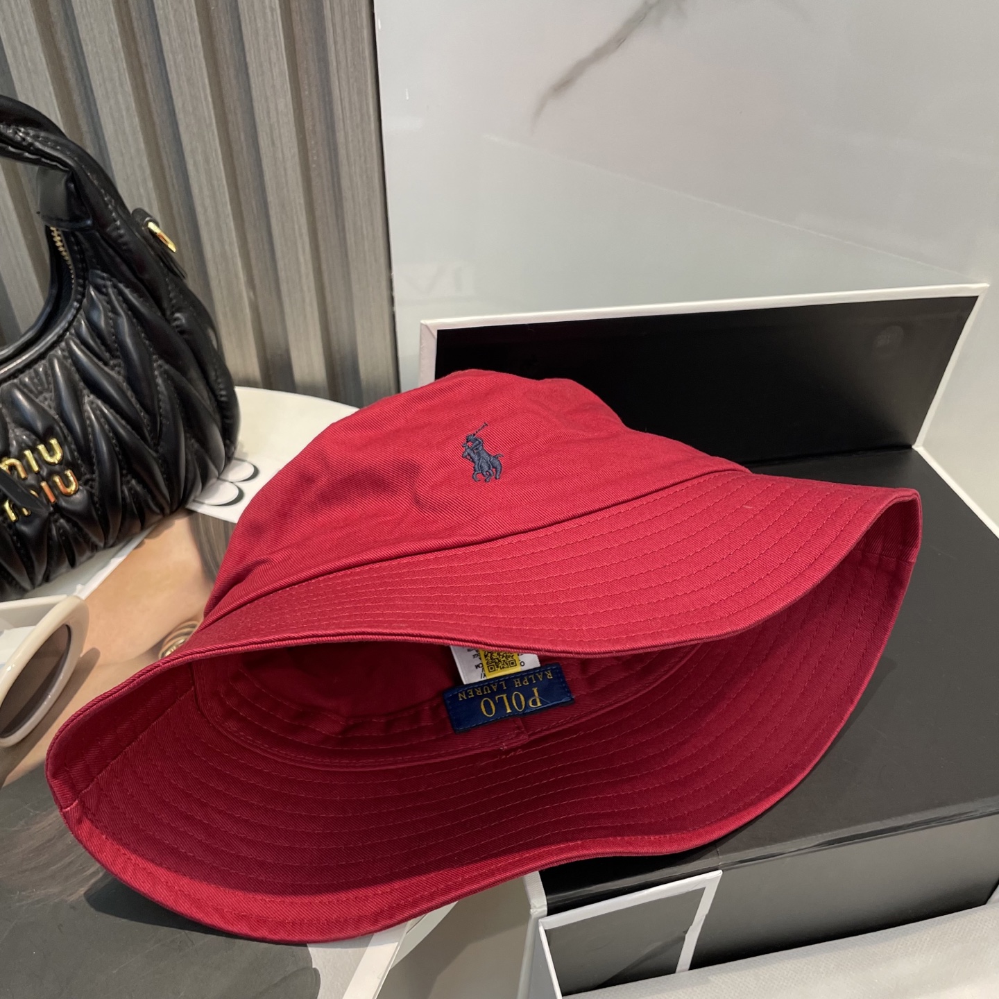 【配防尘袋】【保罗 POLO】最新宫殿经典刺绣渔夫帽，太阳帽，4D刺绣，釆用意大利进囗帆布，精工细做缝制