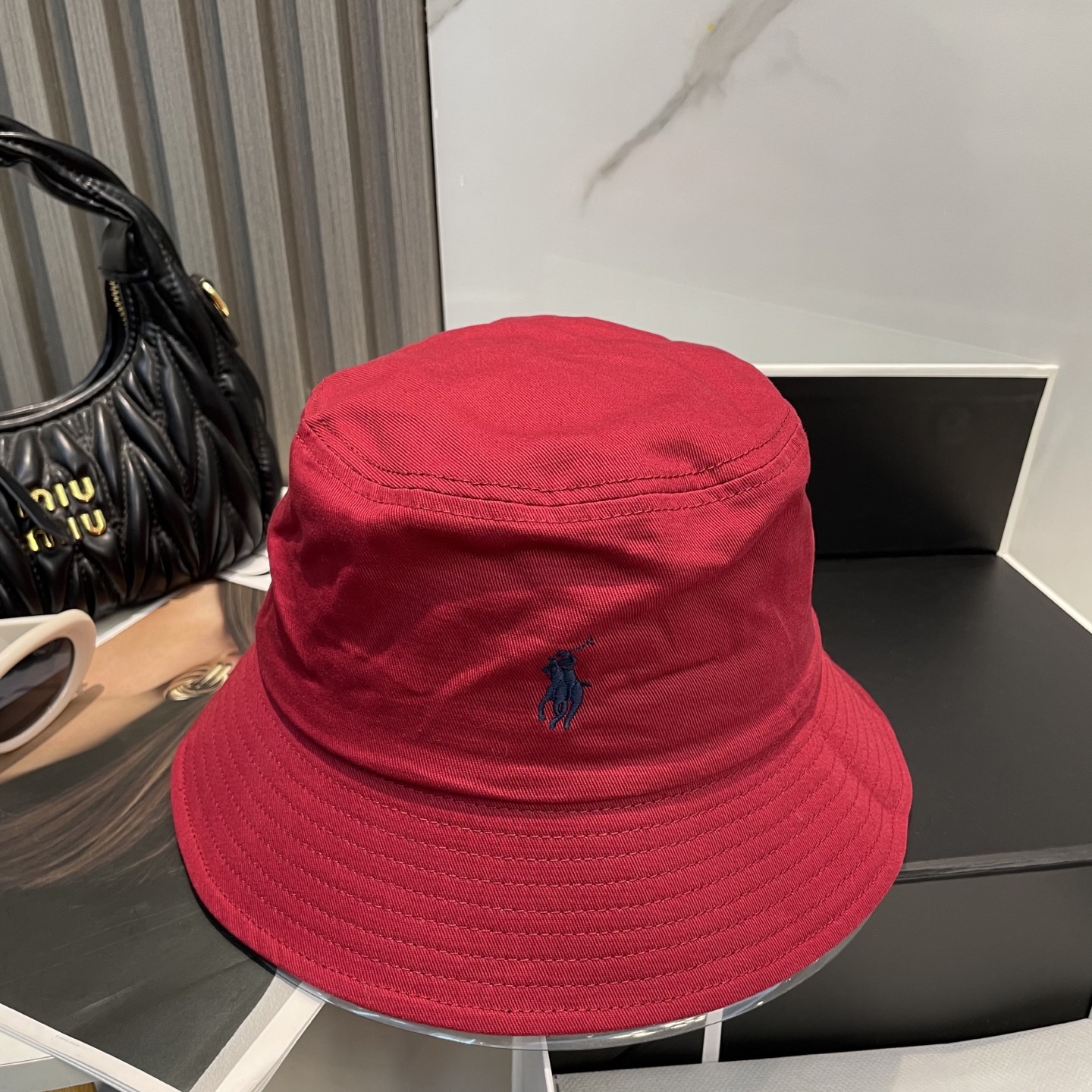 【配防尘袋】【保罗 POLO】最新宫殿经典刺绣渔夫帽，太阳帽，4D刺绣，釆用意大利进囗帆布，精工细做缝制