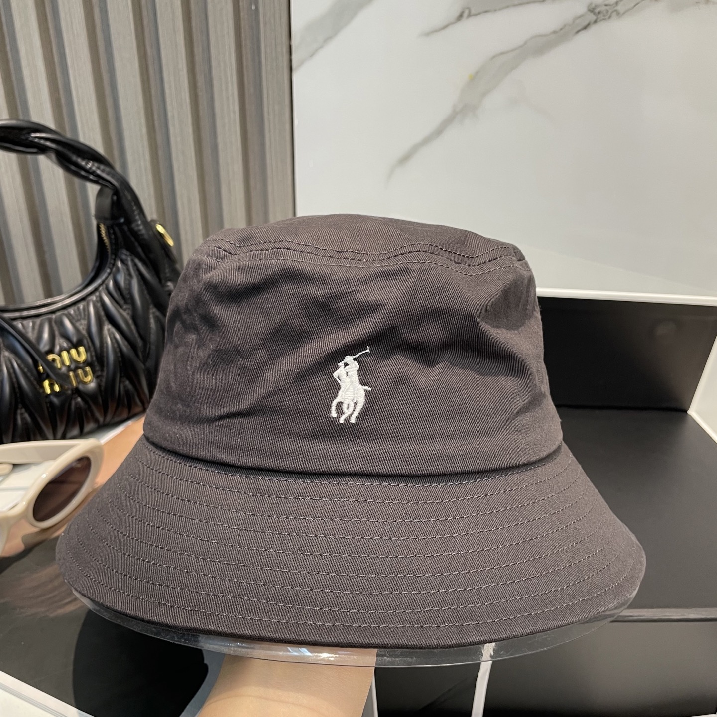 【配防尘袋】【保罗 POLO】最新宫殿经典刺绣渔夫帽太阳帽,4D刺绣,釆用意大利进囗帆布,精工细做缝制而