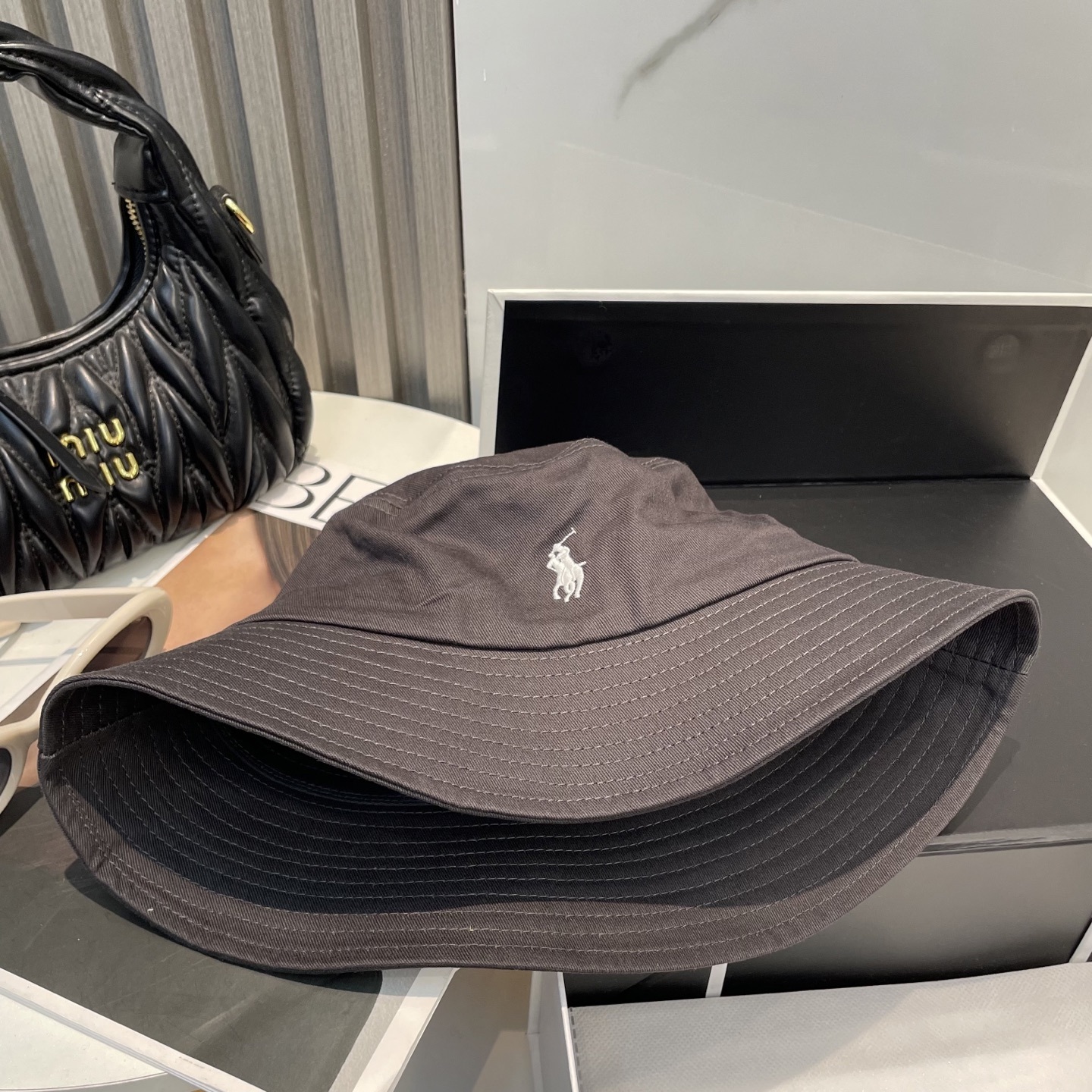 【配防尘袋】【保罗 POLO】最新宫殿经典刺绣渔夫帽太阳帽,4D刺绣,釆用意大利进囗帆布,精工细做缝制而