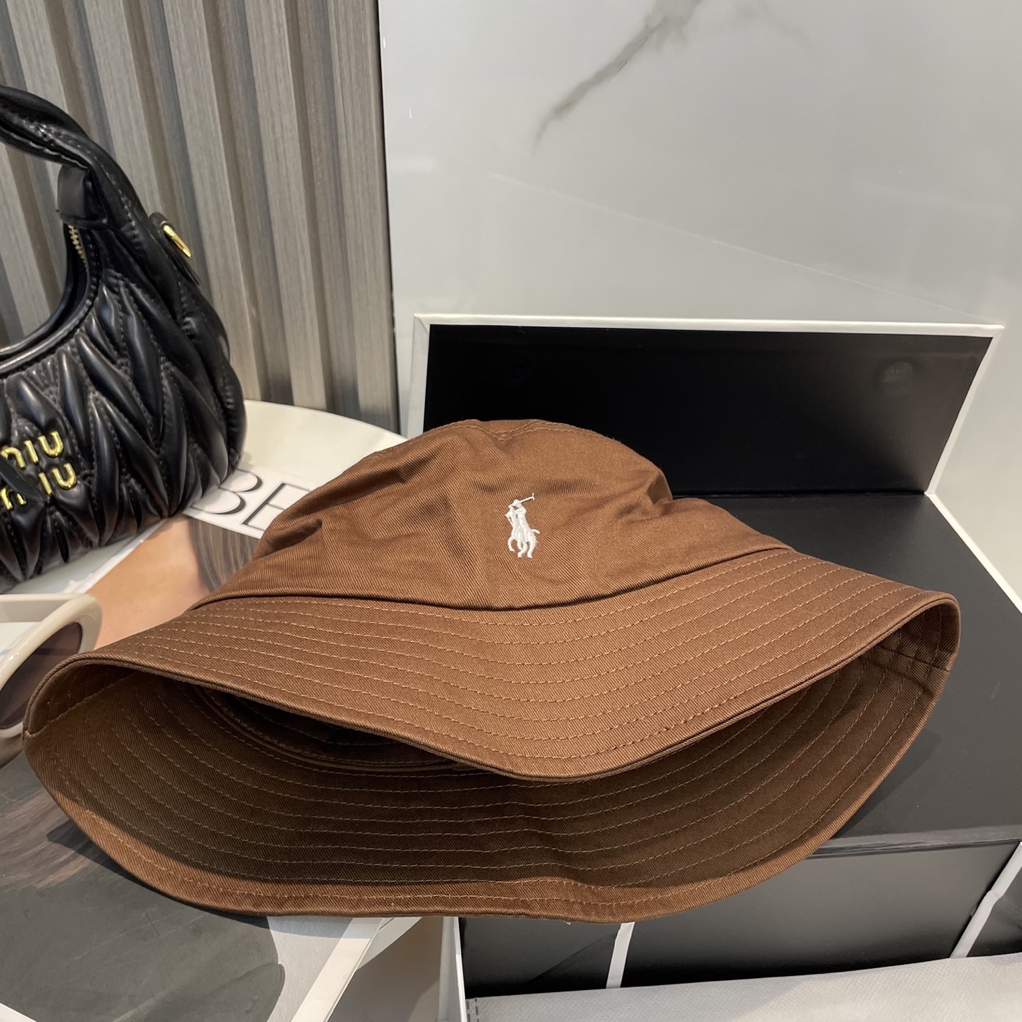 【配防尘袋】【保罗 POLO】最新宫殿经典刺绣渔夫帽太阳帽，4D刺绣，釆用意大利进囗帆布，精工细做缝制而