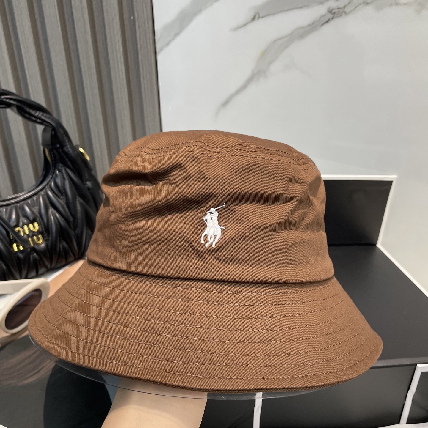 【配防尘袋】【保罗 POLO】最新宫殿经典刺绣渔夫帽太阳帽，4D刺绣，釆用意大利进囗帆布，精工细做缝制而