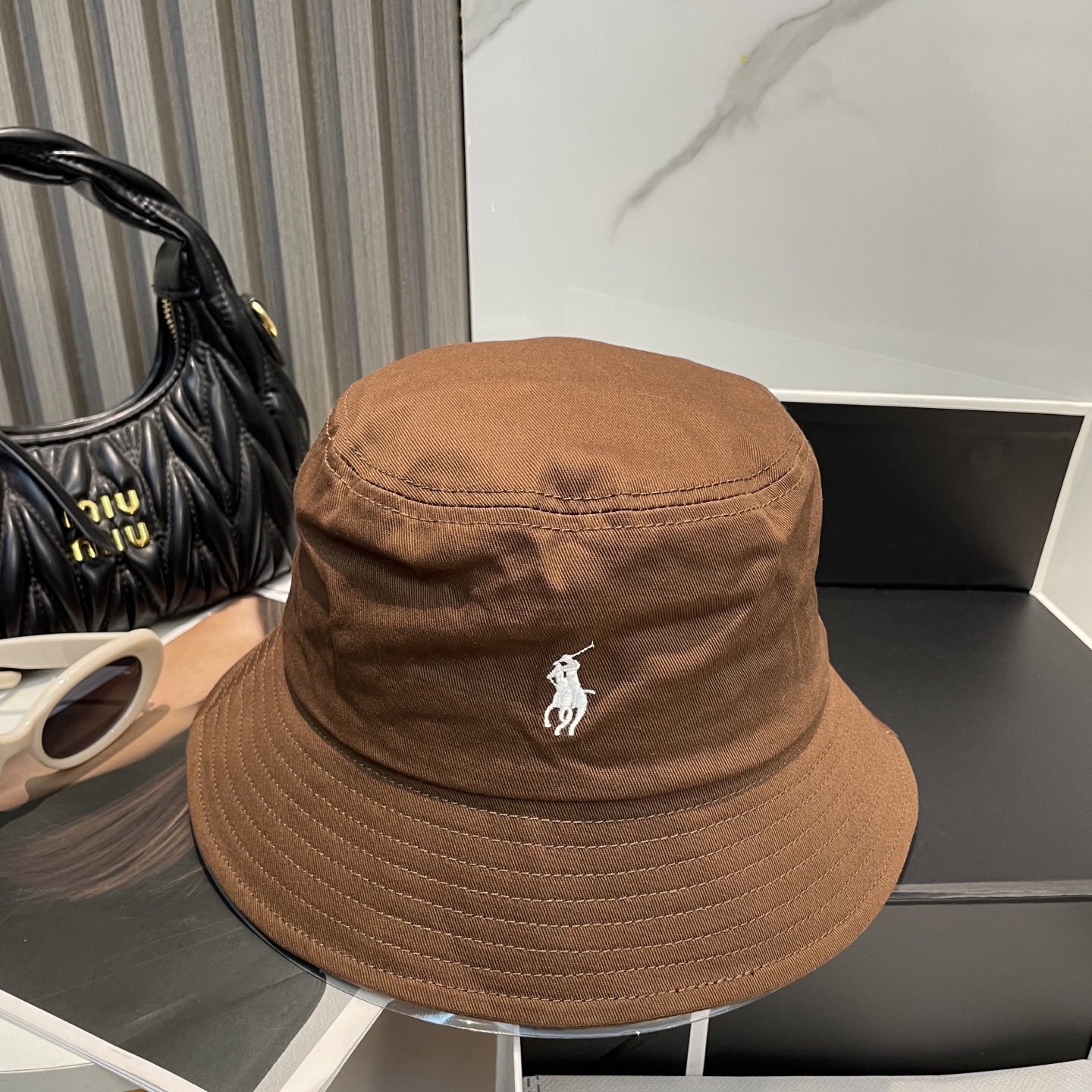 【配防尘袋】【保罗 POLO】最新宫殿经典刺绣渔夫帽太阳帽，4D刺绣，釆用意大利进囗帆布，精工细做缝制而