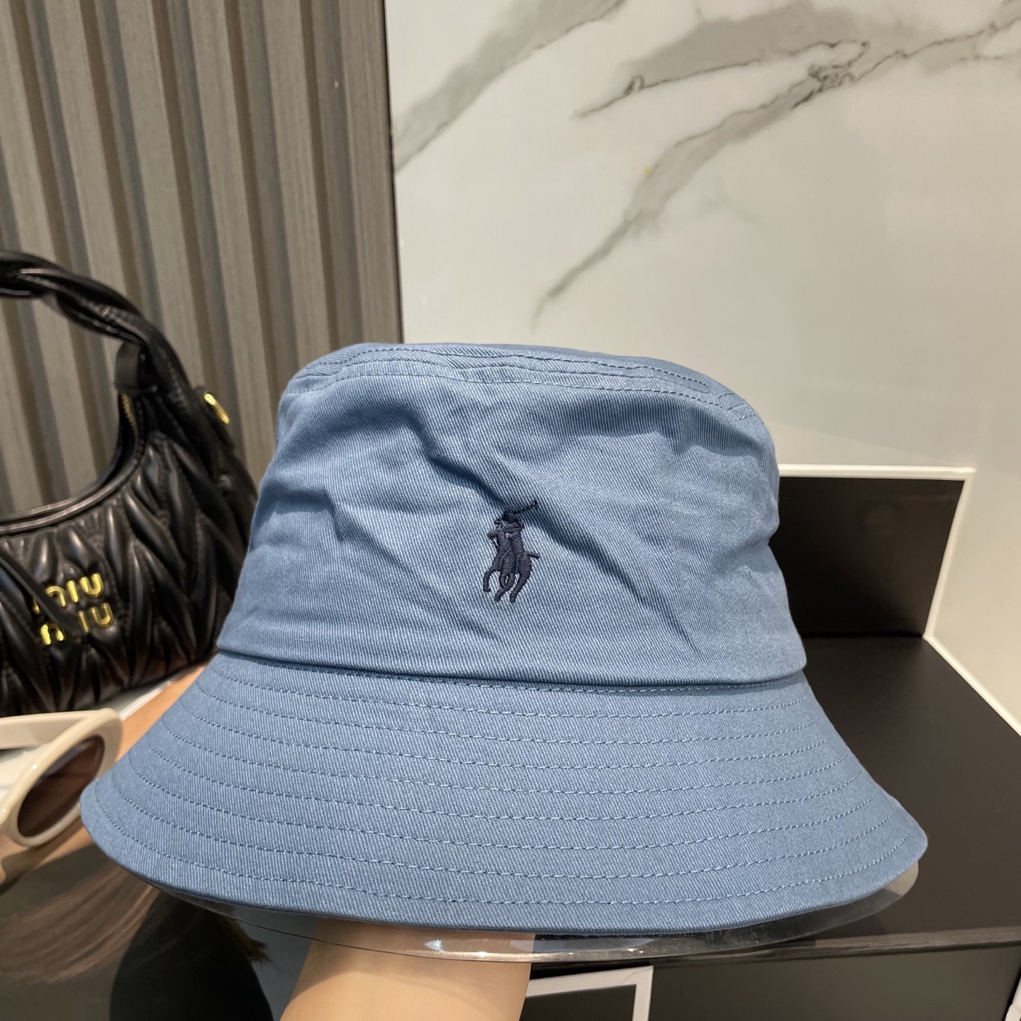 【配防尘袋】【保罗 POLO】最新宫殿经典刺绣渔夫帽太阳帽,4D刺绣,釆用意大利进囗帆布,精工细做缝制而