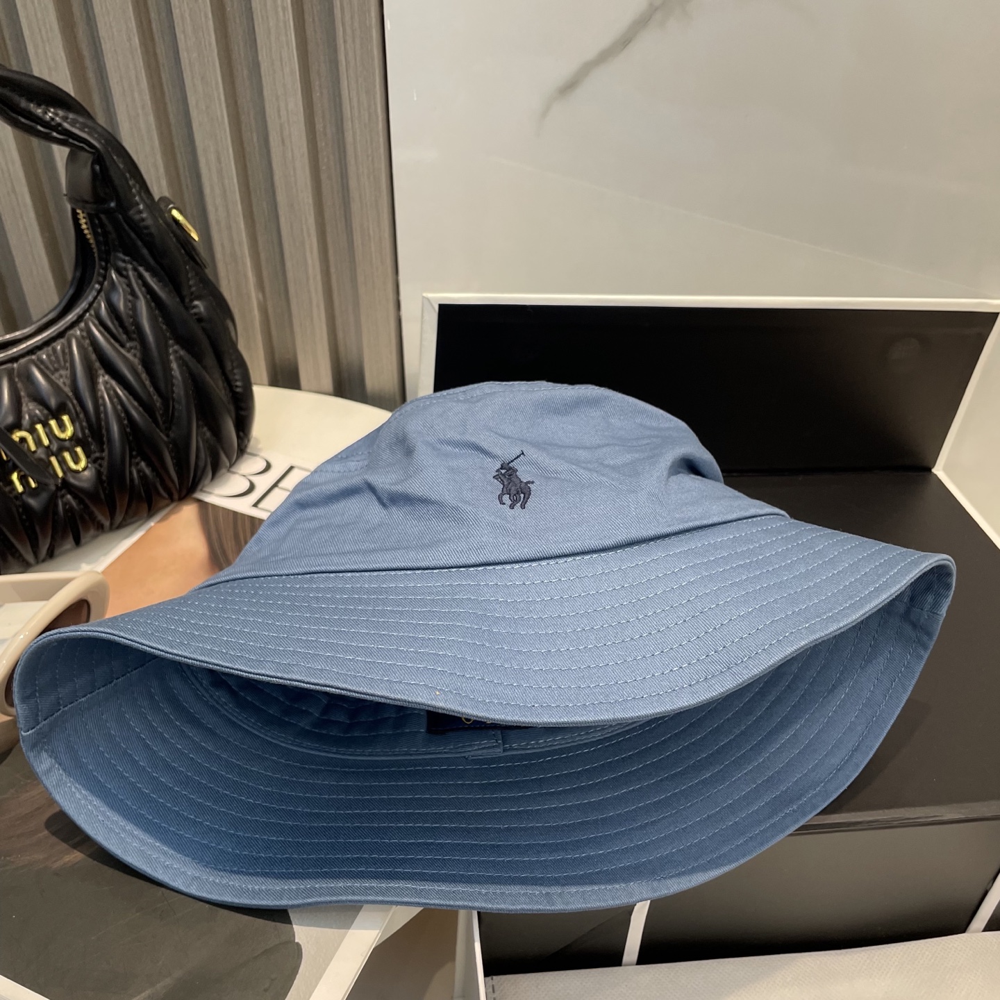 【配防尘袋】【保罗 POLO】最新宫殿经典刺绣渔夫帽太阳帽,4D刺绣,釆用意大利进囗帆布,精工细做缝制而