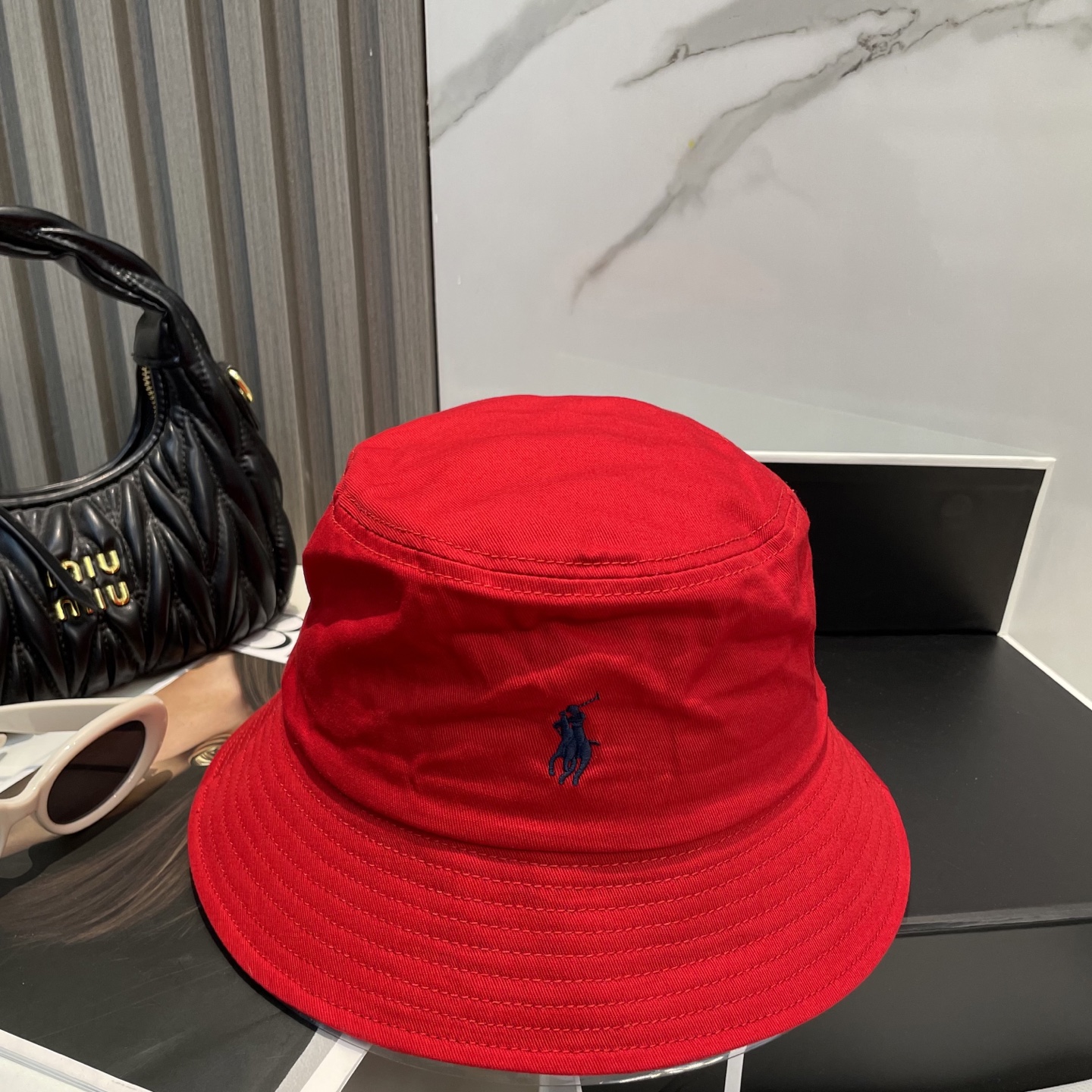 【配防尘袋】【保罗 POLO】最新宫殿经典刺绣渔夫帽太阳帽，4D刺绣，釆用意大利进囗帆布，精工细做缝制而