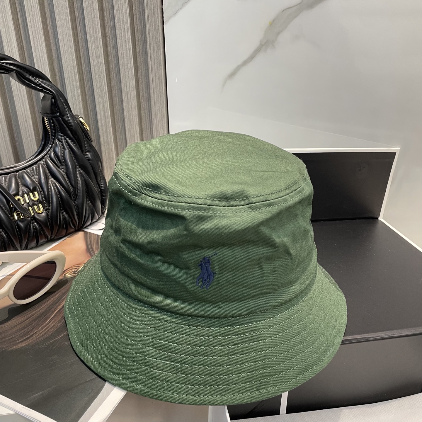 【配防尘袋】【保罗 POLO】最新宫殿经典刺绣渔夫帽太阳帽，4D刺绣，釆用意大利进囗帆布，精工细做缝制而