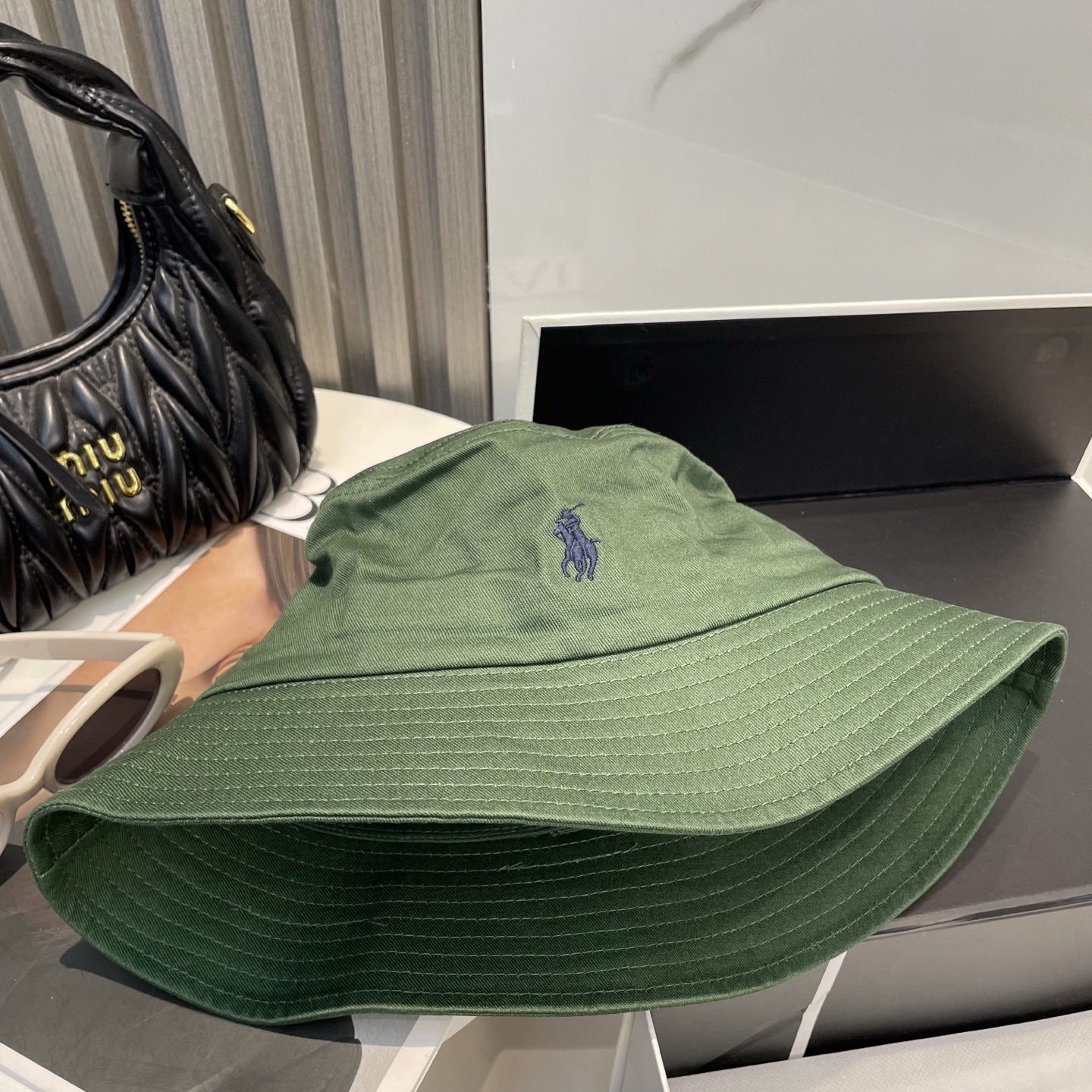 【配防尘袋】【保罗 POLO】最新宫殿经典刺绣渔夫帽太阳帽，4D刺绣，釆用意大利进囗帆布，精工细做缝制而