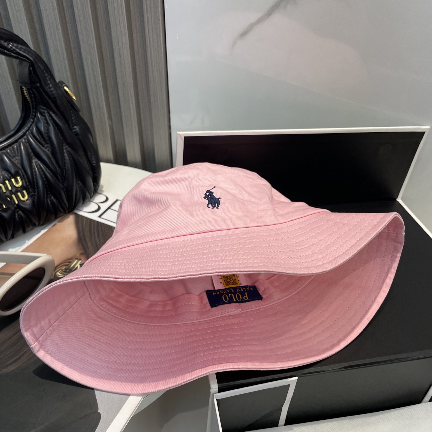 【配防尘袋】【保罗 POLO】最新宫殿经典刺绣渔夫帽太阳帽，4D刺绣，釆用意大利进囗帆布，精工细做缝制而