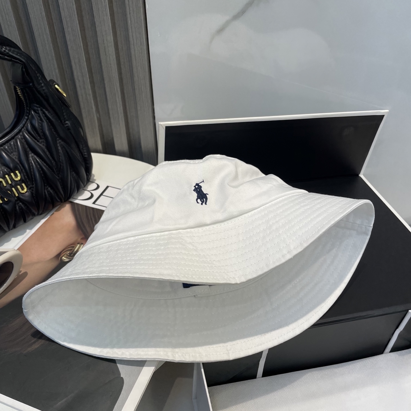 【配防尘袋】【保罗 POLO】最新宫殿经典刺绣渔夫帽太阳帽，4D刺绣，釆用意大利进囗帆布，精工细做缝制而