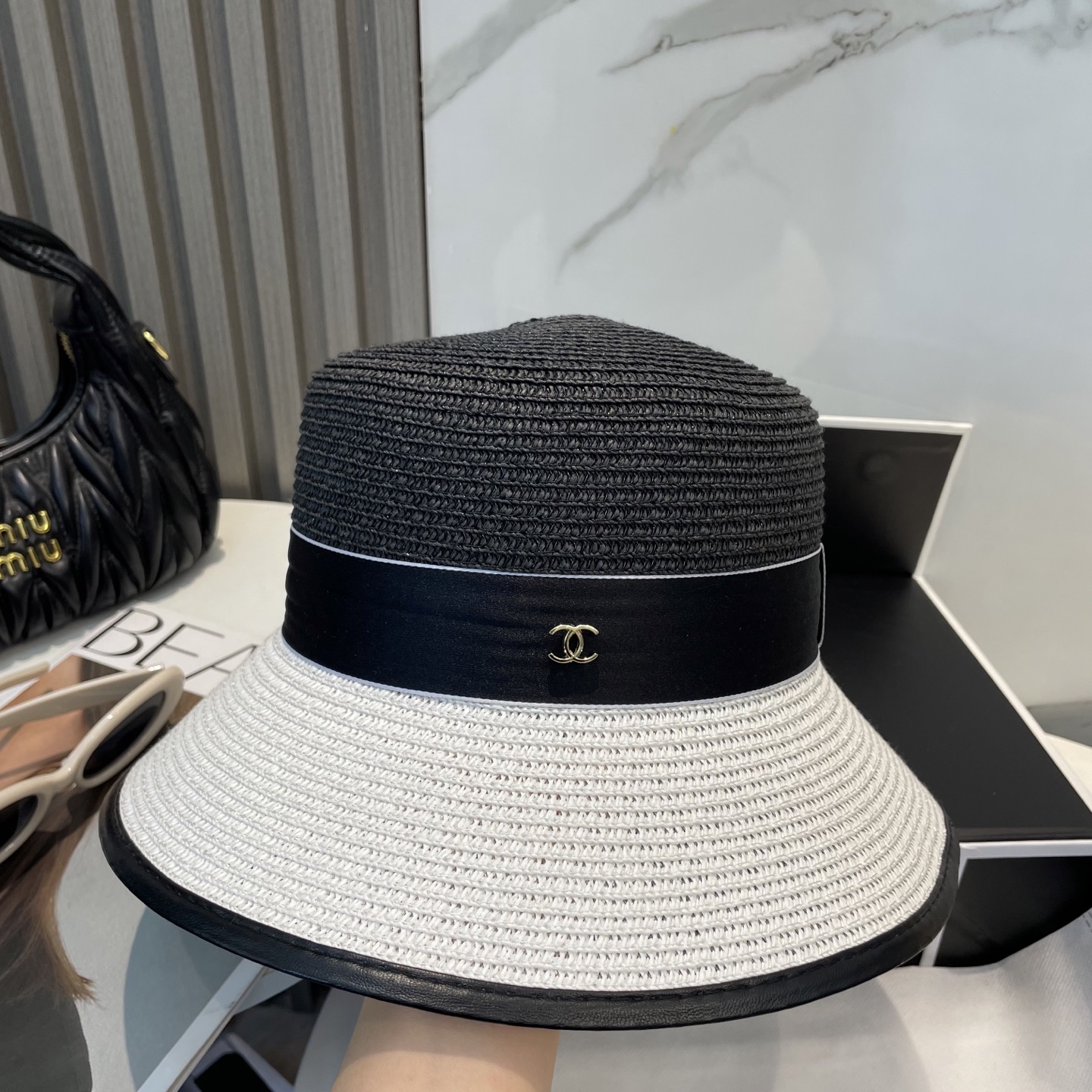 
香奈儿CHANEL2025新款草帽，高级定制，名媛风，细节待上，夏季防晒防紫外线，出行必备，百搭好看