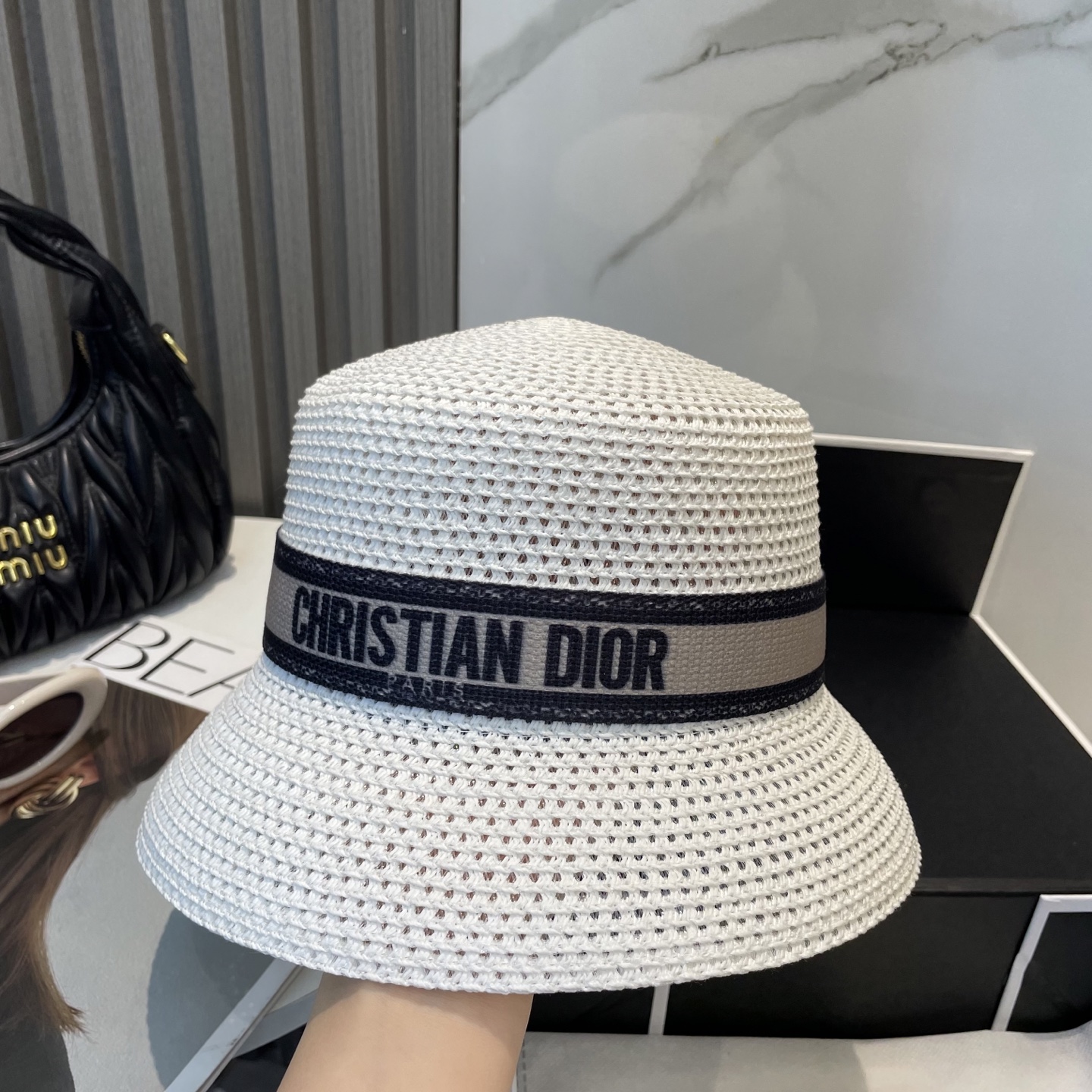 
迪奥Dior 新款草帽，高级定制，名媛风，细节待上，夏季防晒防紫外线，出行必备，百搭好看