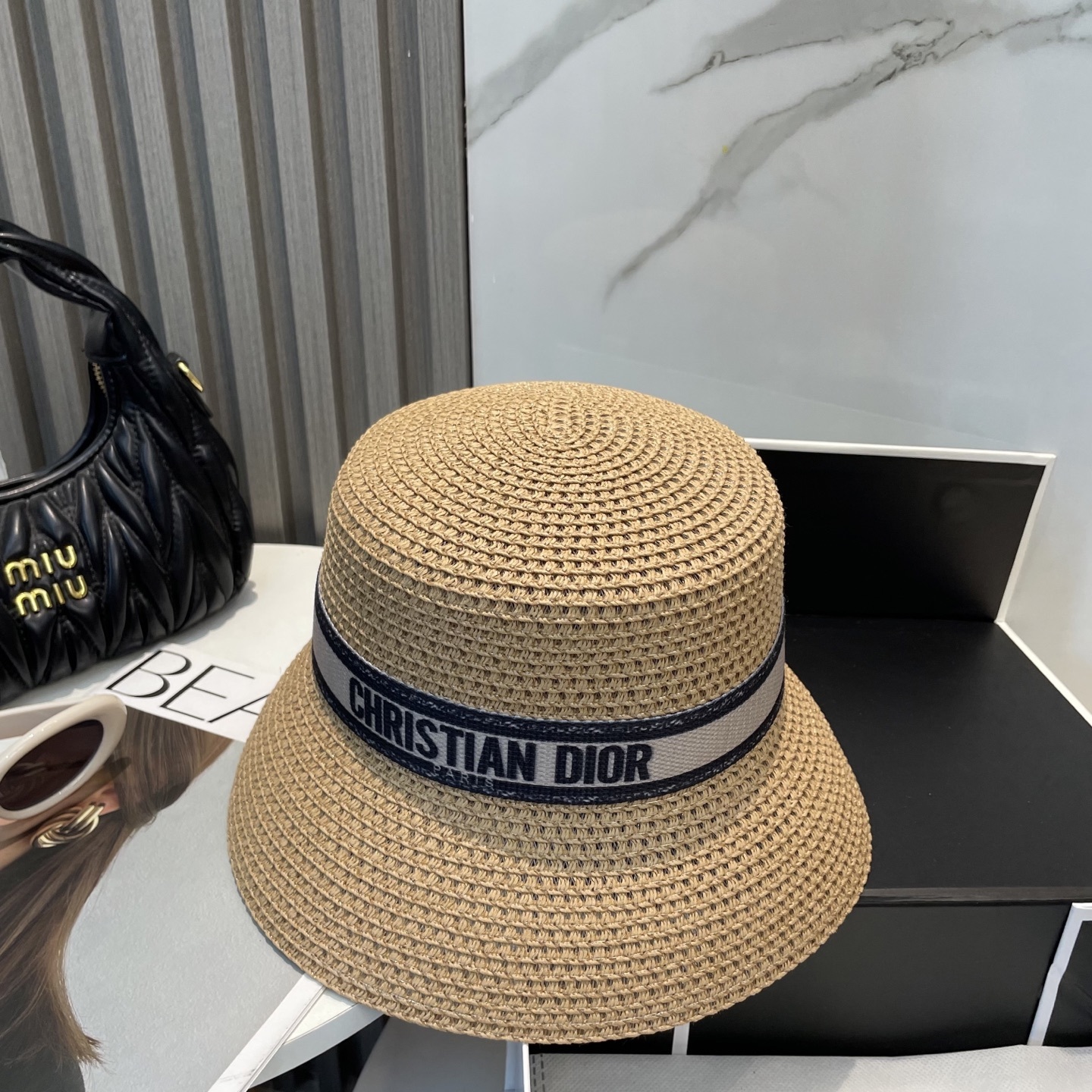 迪奥Dior 新款草帽,高级定制,名媛风,细节待上,夏季防晒防紫外线,出行必备,百搭好看