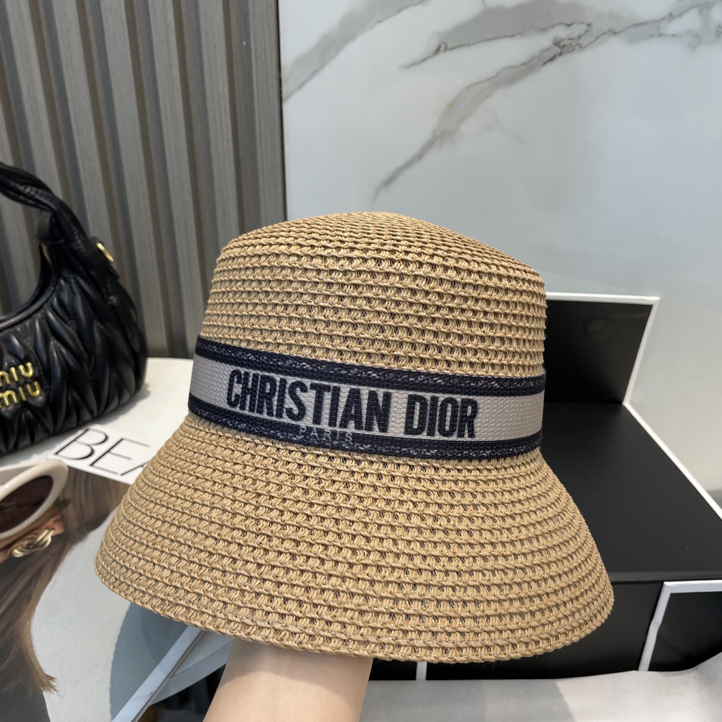 迪奥Dior 新款草帽,高级定制,名媛风,细节待上,夏季防晒防紫外线,出行必备,百搭好看